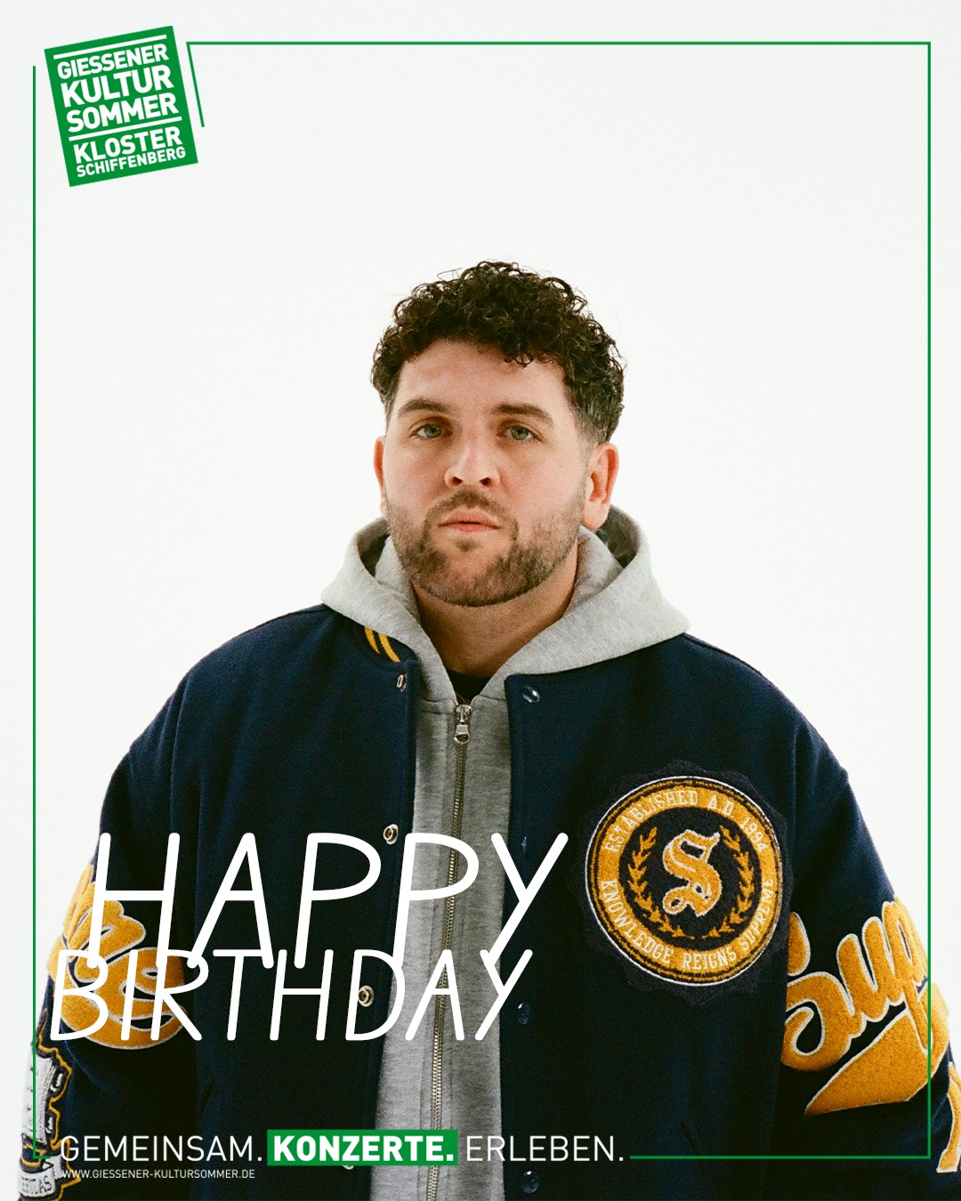 Happy Birthday, @vega636! 🎉
Wir gratulieren herzlich und zählen schon die Tage bis zu deinem Auftritt am 27. August bei uns im Kloster Schiffenberg! 🥳❤️
🎟 Tickets gibt es über unsere Webseite!